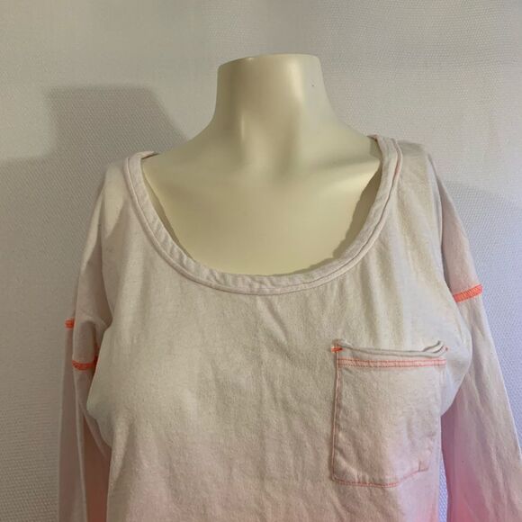 Free People We the Free Cotton Long Sleeve Ombre T-shirt Top Multicolor Size XS - Picture 3 of 5